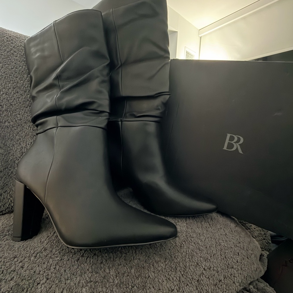 Banana Republic Women's Sleek Black Heeled Boots